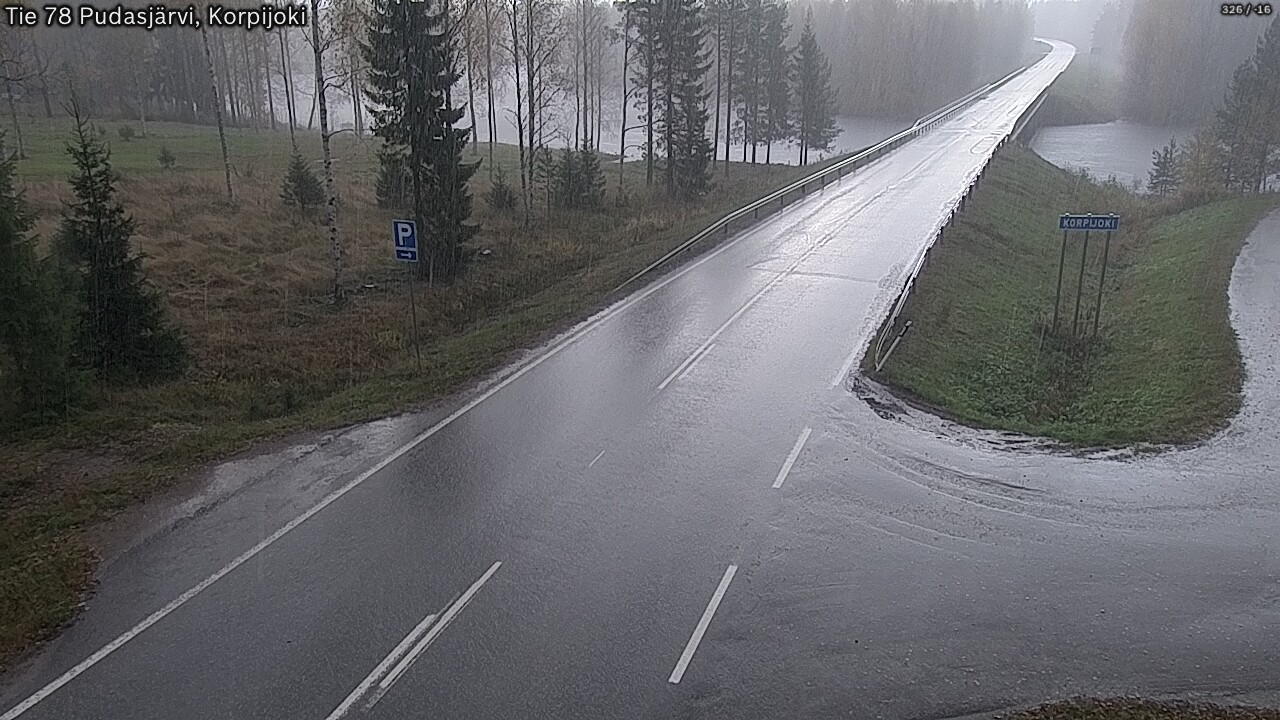 Weather Camera Image Road 78 Pudasjärvi, Korpijoki, Pudasjärvi, Pohjois-Pohjanmaa