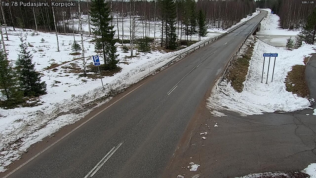 Kelikamerat Kuva Tie 78 Pudasjärvi, Korpijo, Pudasjärvi, Pohjois-Pohjanmaa