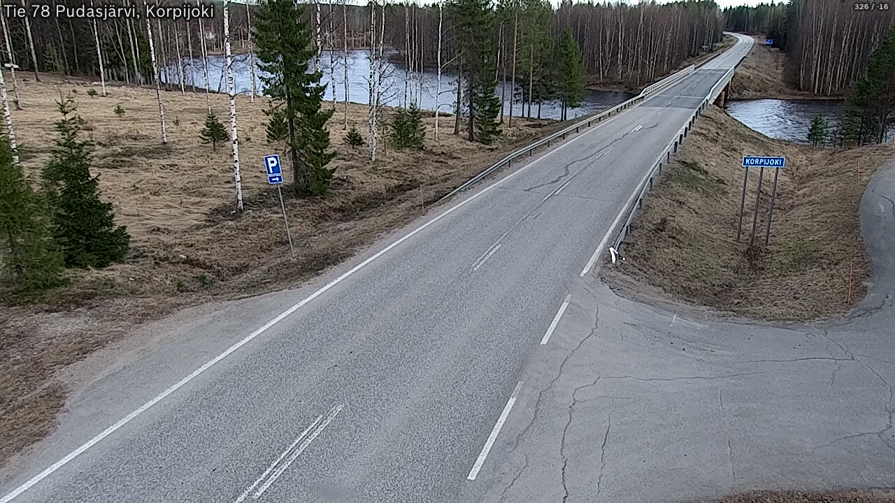 Kelikamerat Kuva Tie 78 Pudasjärvi, Korpijo, Pudasjärvi, Pohjois-Pohjanmaa