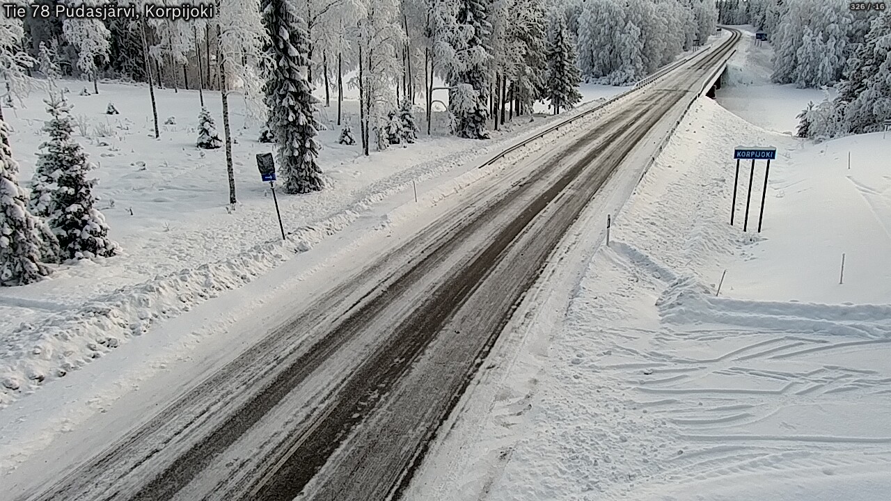 Kelikamerat Kuva Tie 78 Pudasjärvi, Korpijo, Pudasjärvi, Pohjois-Pohjanmaa