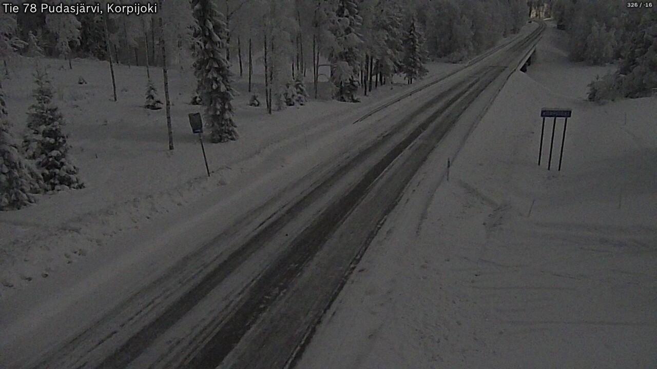 Kelikamerat Kuva Tie 78 Pudasjärvi, Korpijo, Pudasjärvi, Pohjois-Pohjanmaa