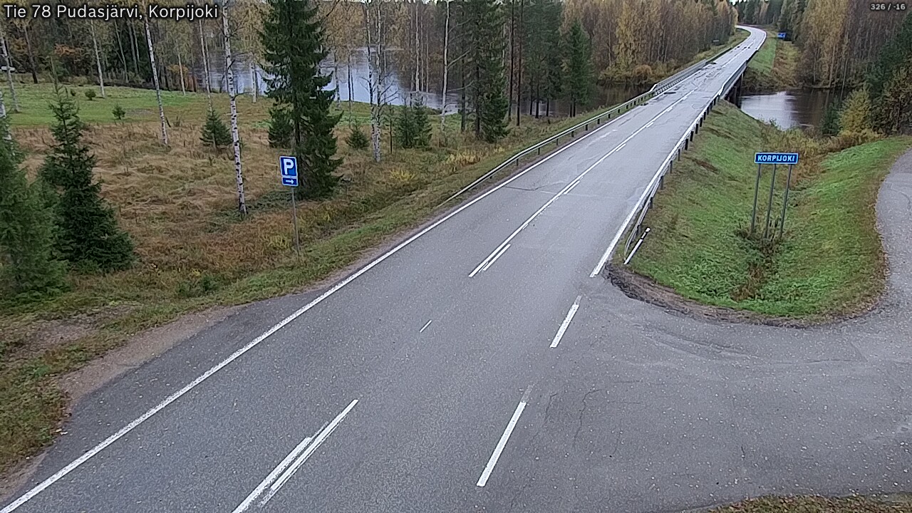 Weather Camera Image Road 78 Pudasjärvi, Korpijoki, Pudasjärvi, Pohjois-Pohjanmaa