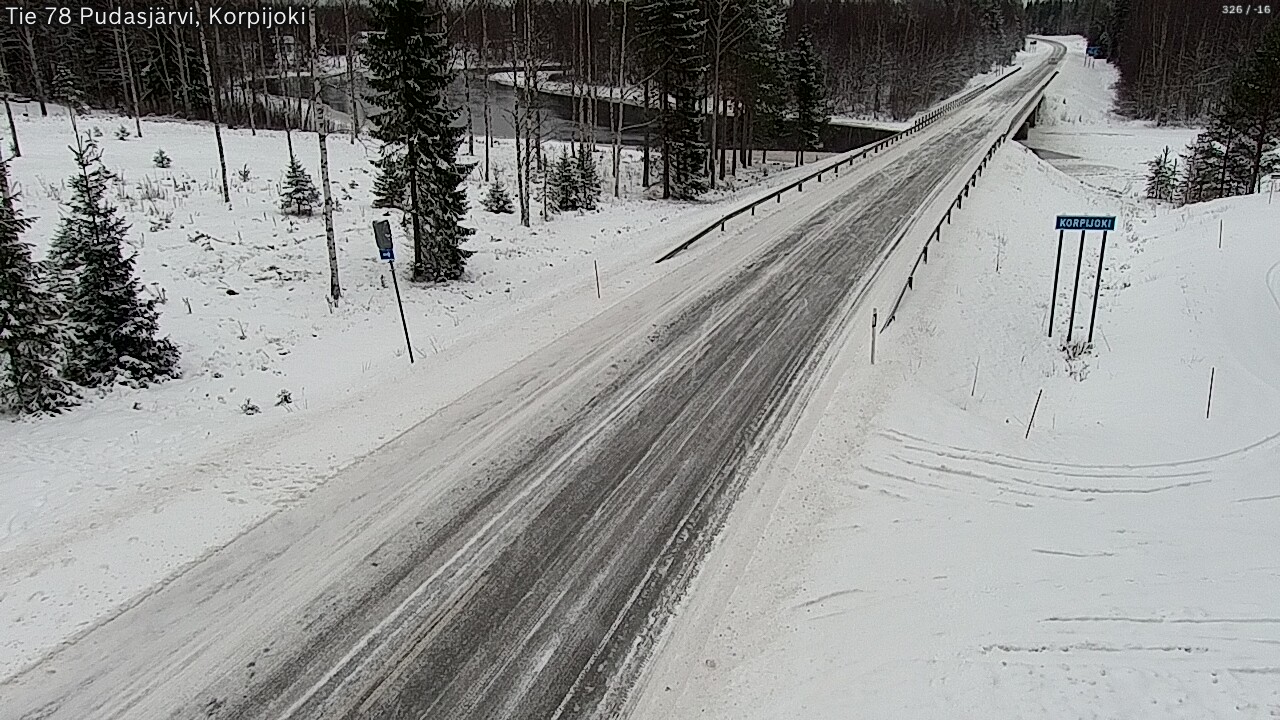 Kelikamerat Kuva Tie 78 Pudasjärvi, Korpijo, Pudasjärvi, Pohjois-Pohjanmaa