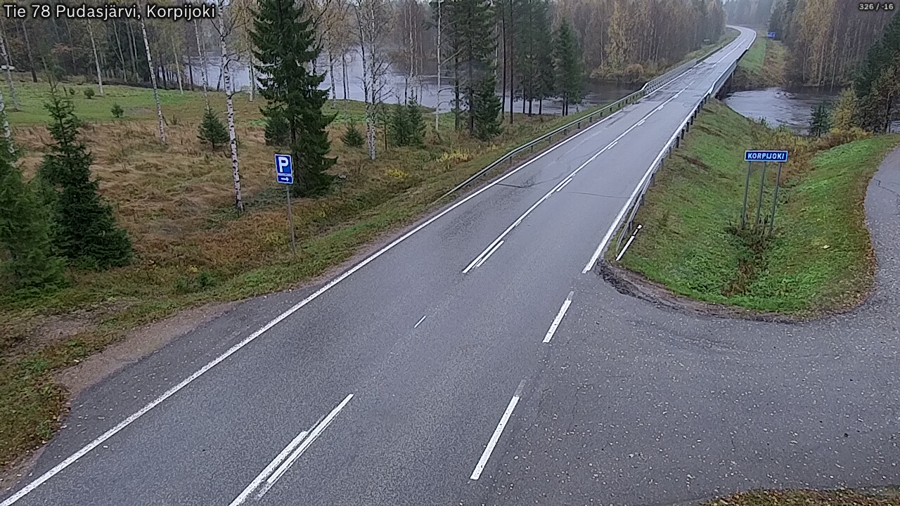 Weather Camera Image Väg 78 Pudasjärvi, Korpijoki, Pudasjärvi, Pohjois-Pohjanmaa