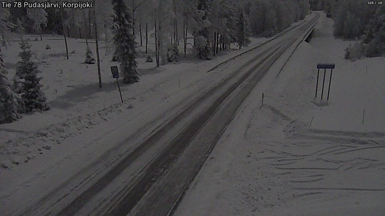 Kelikamerat Kuva Tie 78 Pudasjärvi, Korpijo, Pudasjärvi, Pohjois-Pohjanmaa