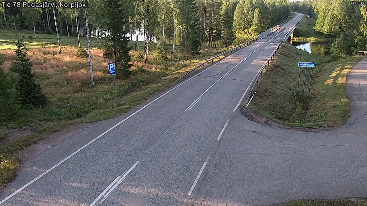 Weather Camera Image Väg 78 Pudasjärvi, Korpijoki, Pudasjärvi, Pohjois-Pohjanmaa