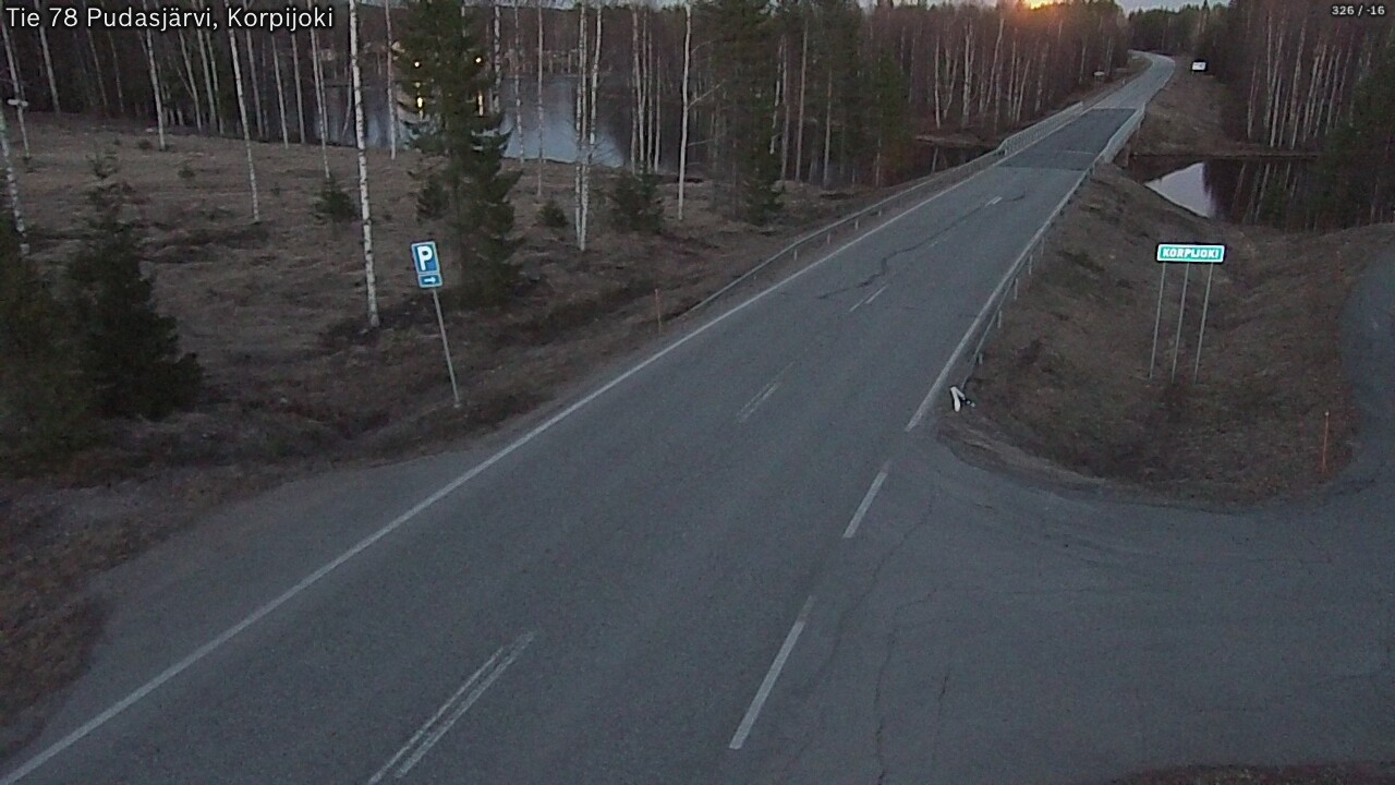 Kelikamerat Kuva Tie 78 Pudasjärvi, Korpijo, Pudasjärvi, Pohjois-Pohjanmaa