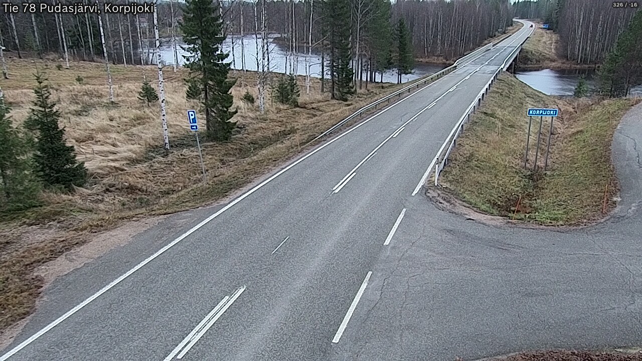 Kelikamerat Kuva Tie 78 Pudasjärvi, Korpijo, Pudasjärvi, Pohjois-Pohjanmaa