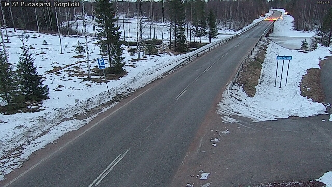 Kelikamerat Kuva Tie 78 Pudasjärvi, Korpijo, Pudasjärvi, Pohjois-Pohjanmaa