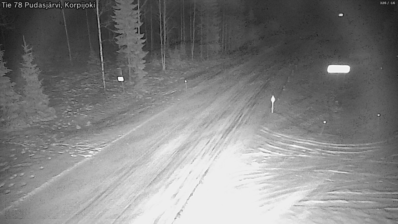 Kelikamerat Kuva Tie 78 Pudasjärvi, Korpijo, Pudasjärvi, Pohjois-Pohjanmaa