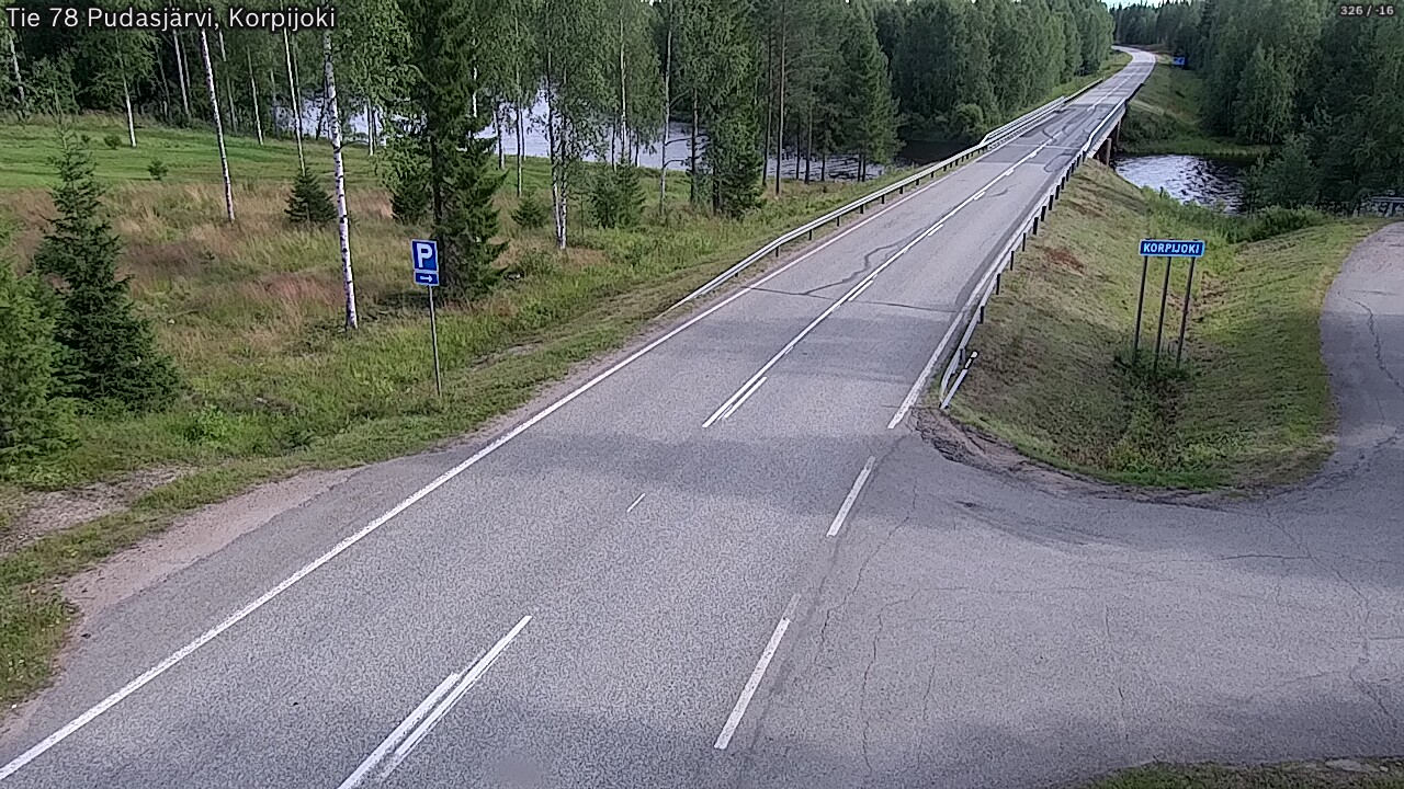 Weather Camera Image Road 78 Pudasjärvi, Korpijoki, Pudasjärvi, Pohjois-Pohjanmaa