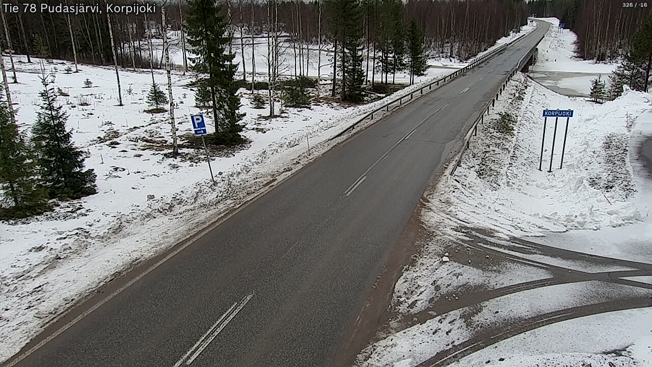 Kelikamerat Kuva Tie 78 Pudasjärvi, Korpijo, Pudasjärvi, Pohjois-Pohjanmaa