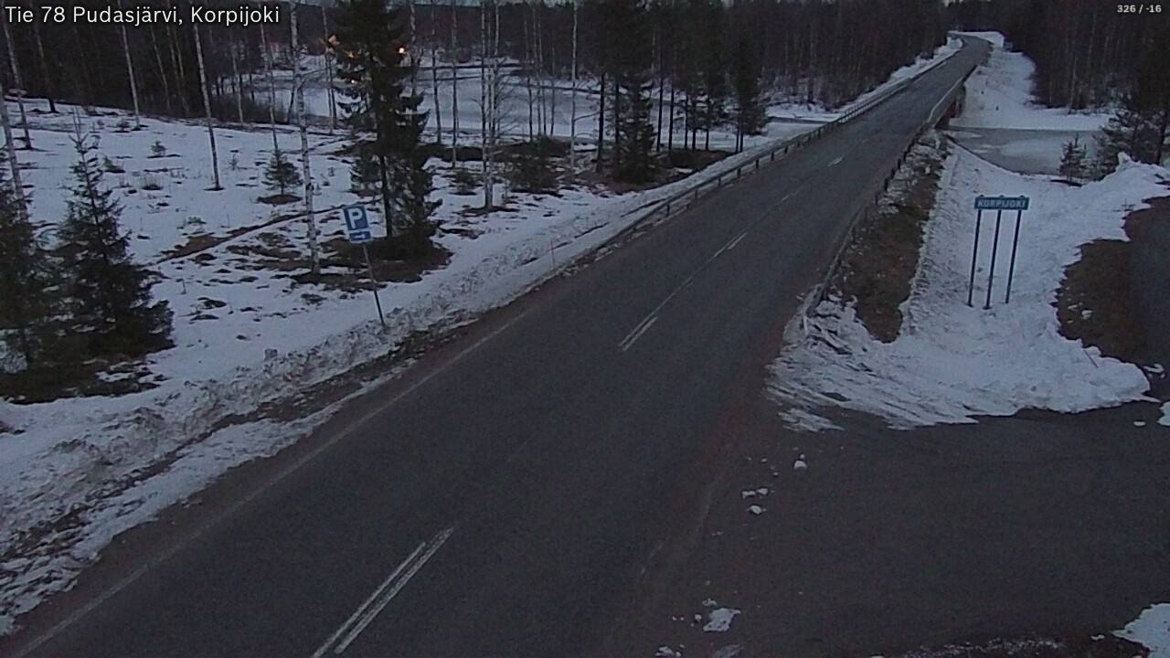 Kelikamerat Kuva Tie 78 Pudasjärvi, Korpijo, Pudasjärvi, Pohjois-Pohjanmaa