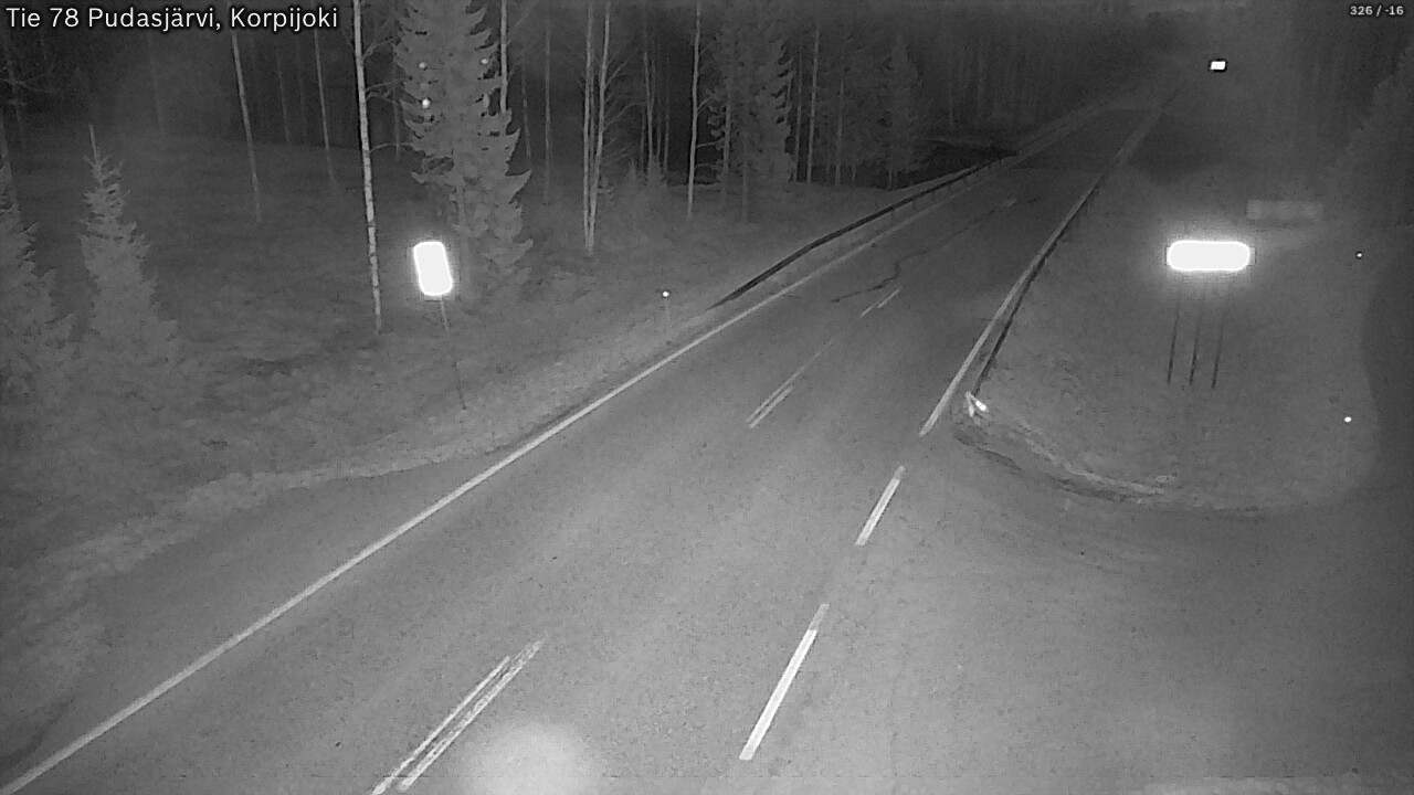 Kelikamerat Kuva Tie 78 Pudasjärvi, Korpijo, Pudasjärvi, Pohjois-Pohjanmaa