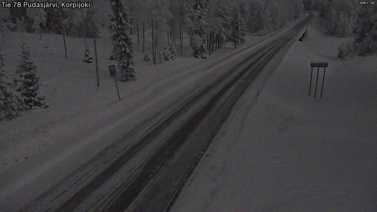 Kelikamerat Kuva Tie 78 Pudasjärvi, Korpijo, Pudasjärvi, Pohjois-Pohjanmaa