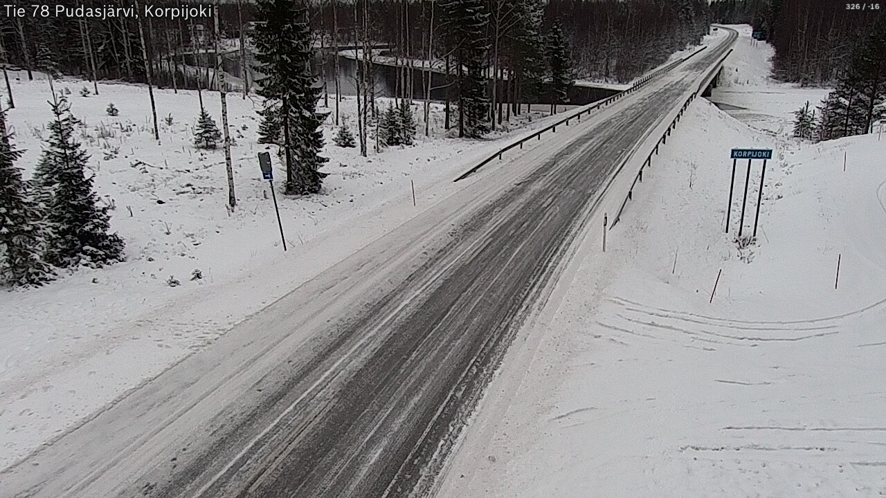 Kelikamerat Kuva Tie 78 Pudasjärvi, Korpijo, Pudasjärvi, Pohjois-Pohjanmaa