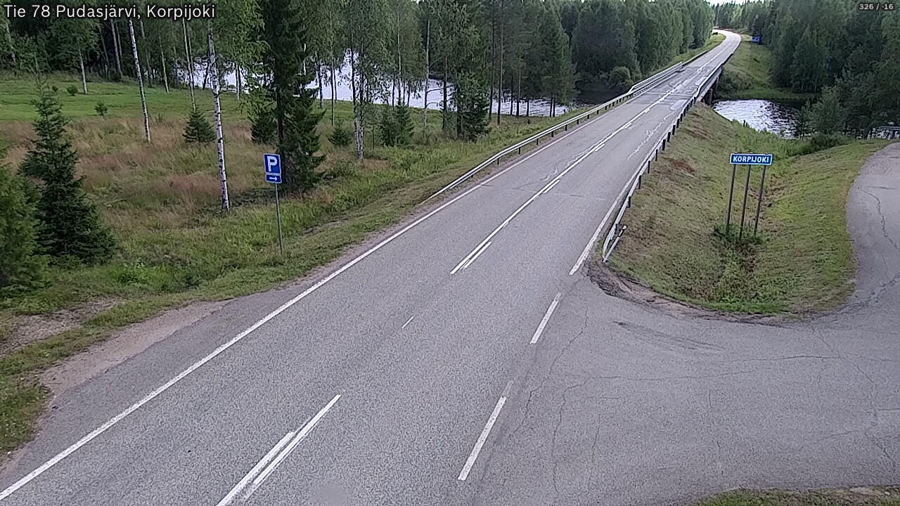 Weather Camera Image Väg 78 Pudasjärvi, Korpijoki, Pudasjärvi, Pohjois-Pohjanmaa