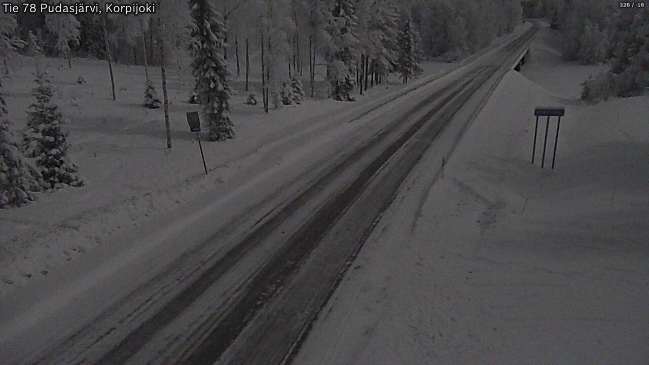 Kelikamerat Kuva Tie 78 Pudasjärvi, Korpijo, Pudasjärvi, Pohjois-Pohjanmaa