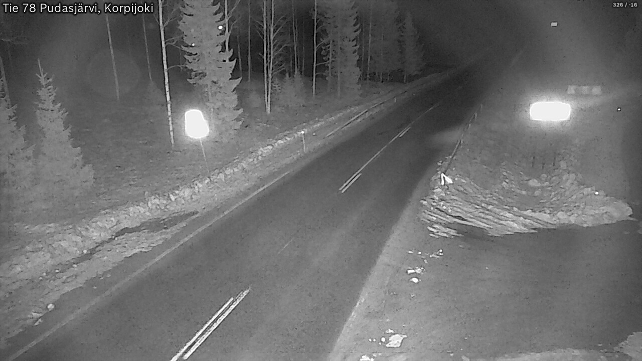 Kelikamerat Kuva Tie 78 Pudasjärvi, Korpijo, Pudasjärvi, Pohjois-Pohjanmaa