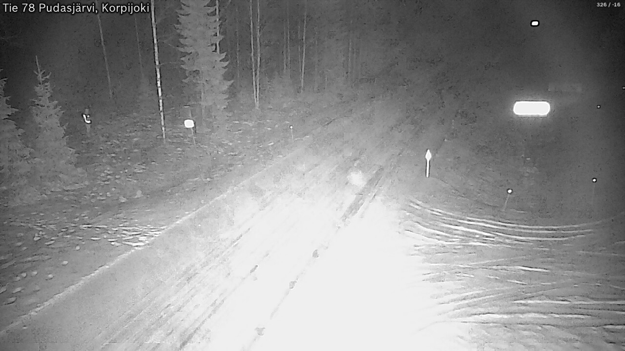 Kelikamerat Kuva Tie 78 Pudasjärvi, Korpijo, Pudasjärvi, Pohjois-Pohjanmaa