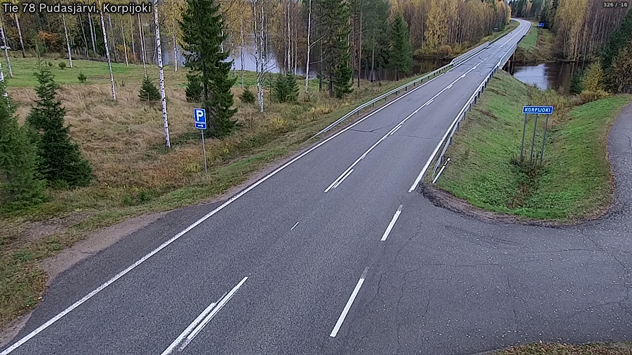 Weather Camera Image Road 78 Pudasjärvi, Korpijoki, Pudasjärvi, Pohjois-Pohjanmaa