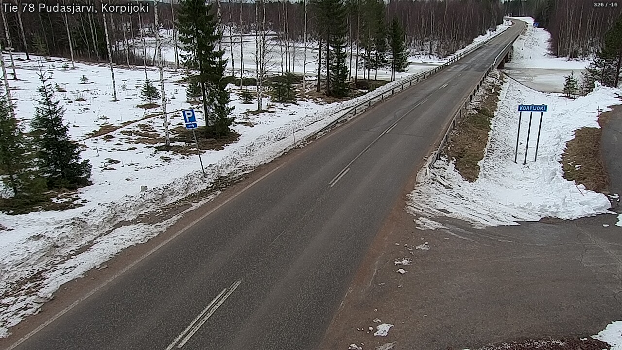 Kelikamerat Kuva Tie 78 Pudasjärvi, Korpijo, Pudasjärvi, Pohjois-Pohjanmaa
