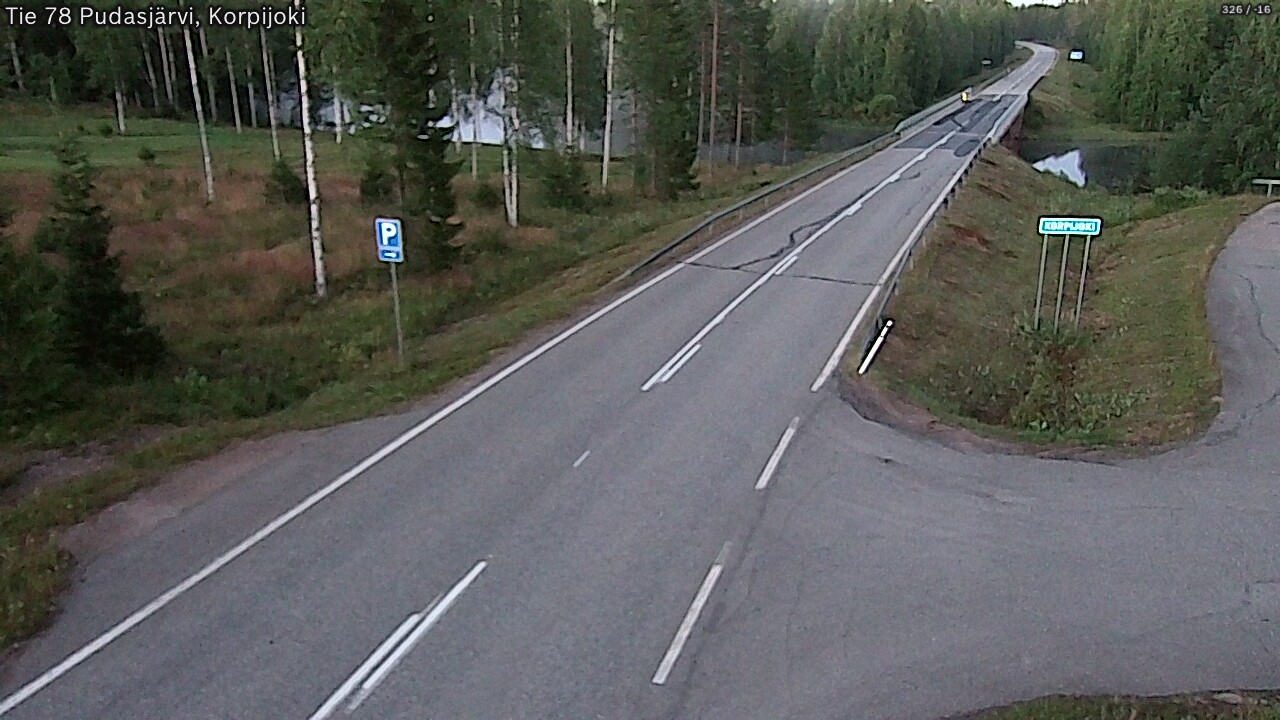 Kelikamerat Kuva Tie 78 Pudasjärvi, Korpijo, Pudasjärvi, Pohjois-Pohjanmaa
