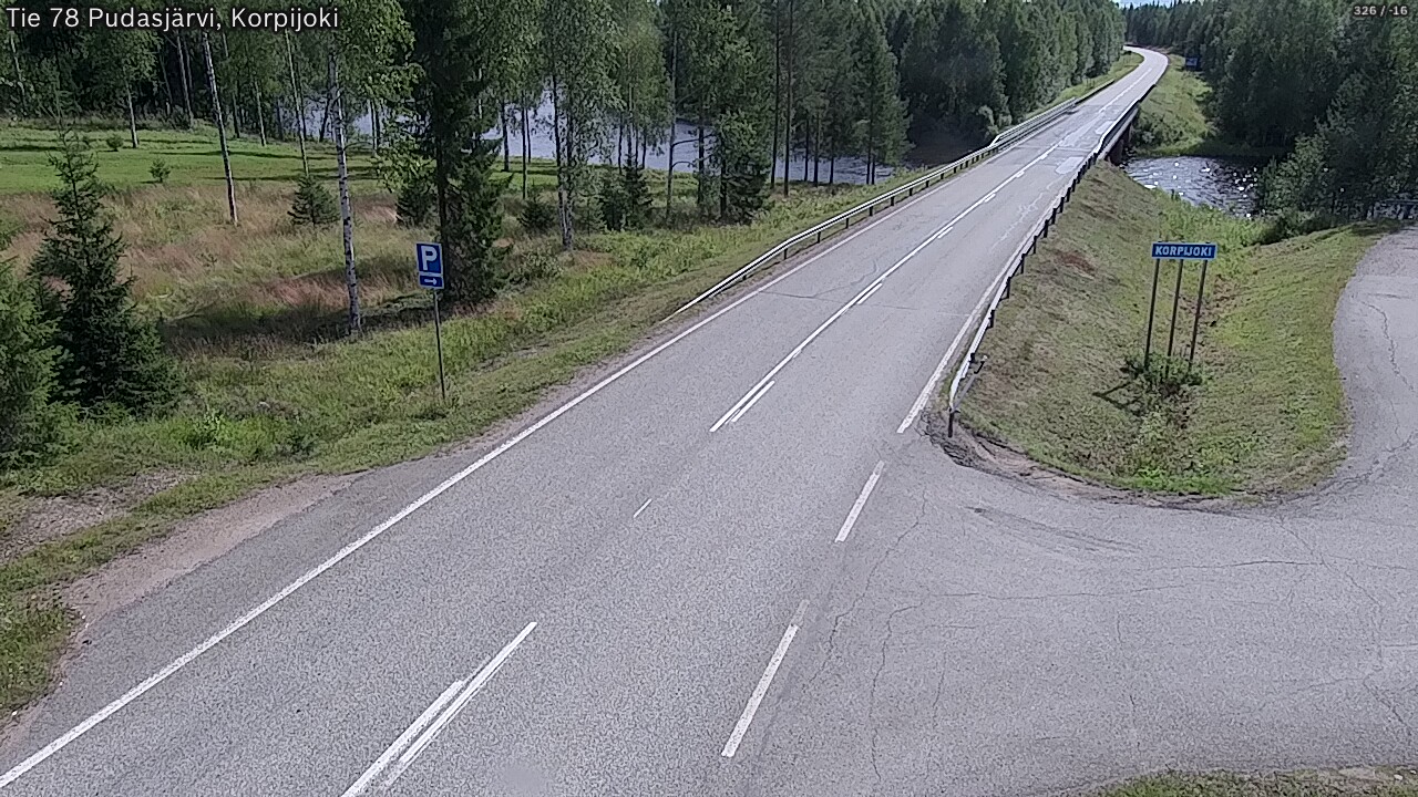 Weather Camera Image Väg 78 Pudasjärvi, Korpijoki, Pudasjärvi, Pohjois-Pohjanmaa