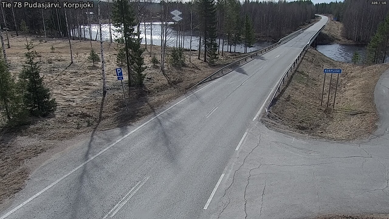 Kelikamerat Kuva Tie 78 Pudasjärvi, Korpijo, Pudasjärvi, Pohjois-Pohjanmaa