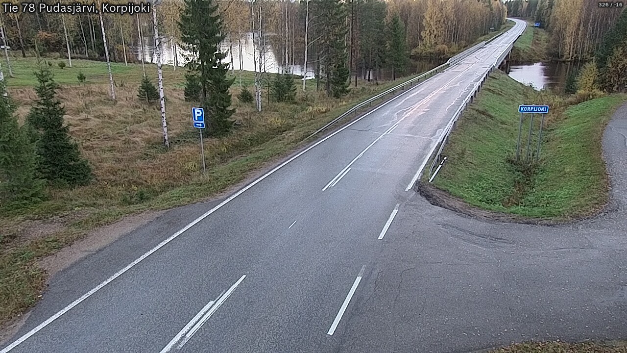 Weather Camera Image Road 78 Pudasjärvi, Korpijoki, Pudasjärvi, Pohjois-Pohjanmaa