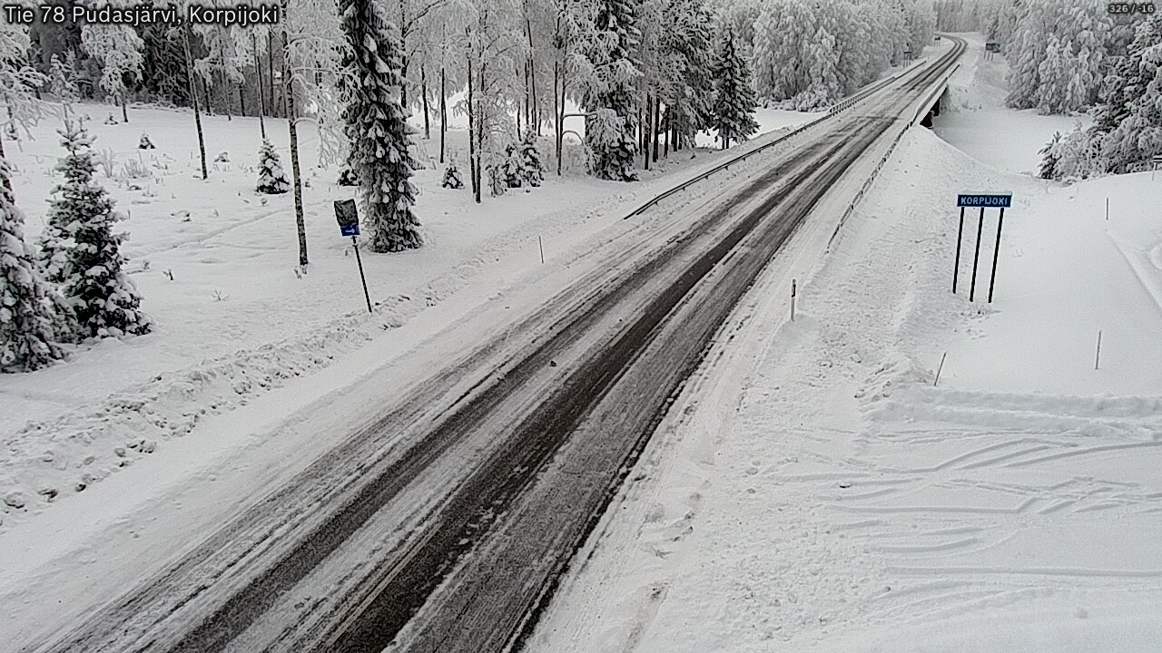 Kelikamerat Kuva Tie 78 Pudasjärvi, Korpijo, Pudasjärvi, Pohjois-Pohjanmaa