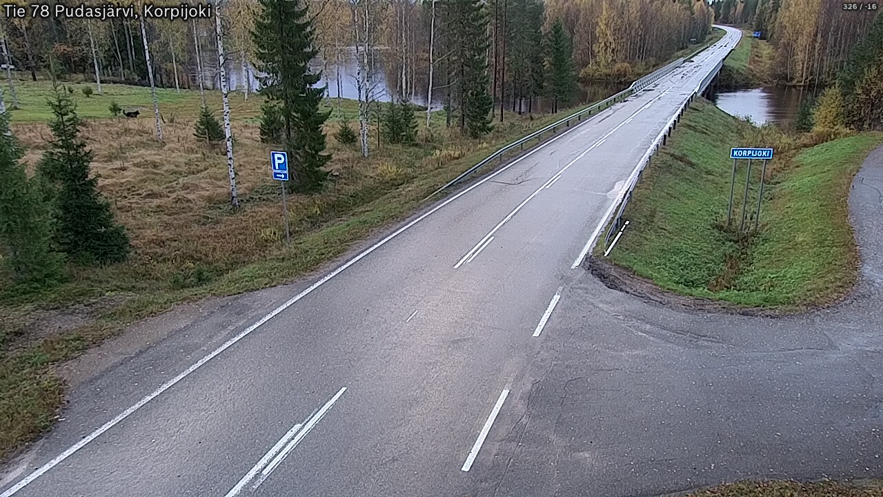 Weather Camera Image Road 78 Pudasjärvi, Korpijoki, Pudasjärvi, Pohjois-Pohjanmaa