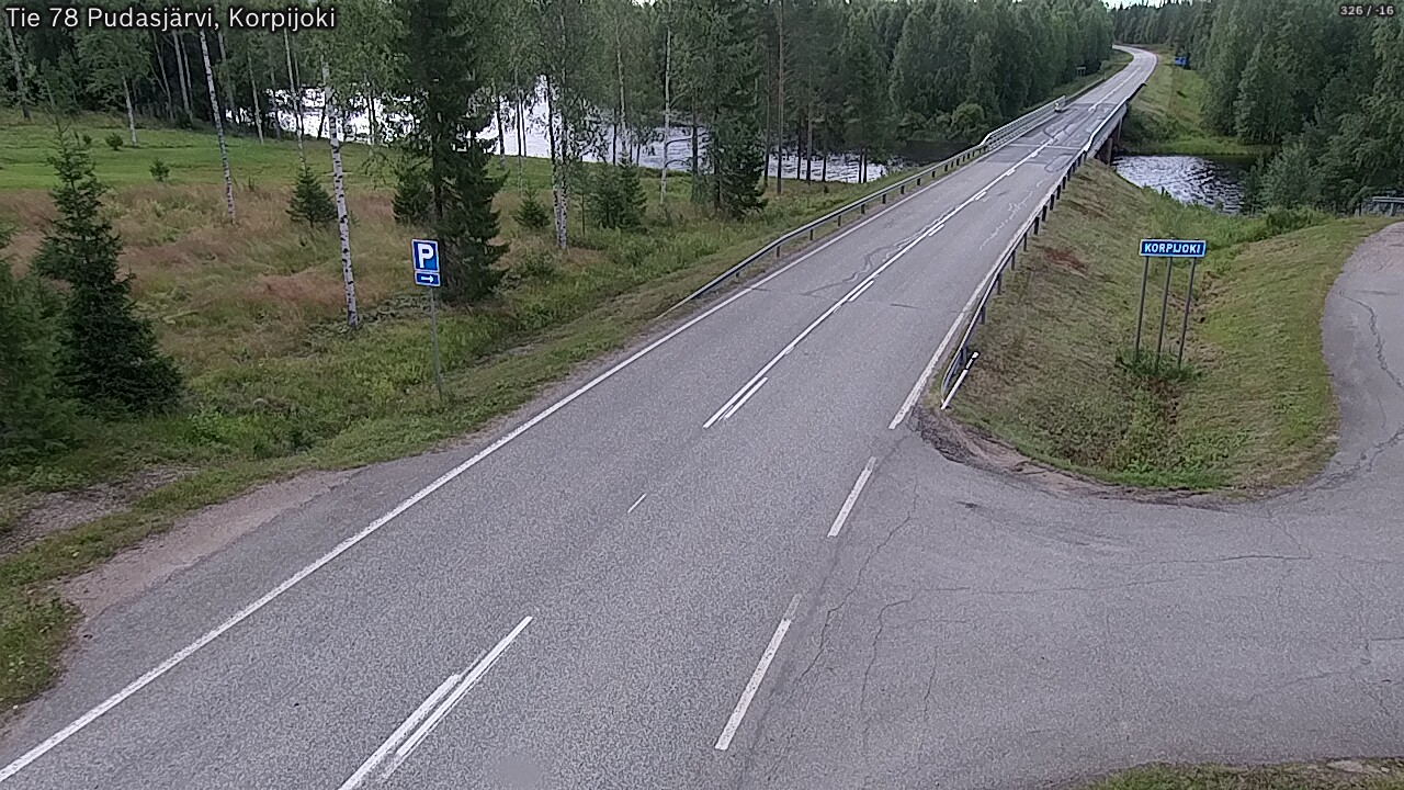 Weather Camera Image Väg 78 Pudasjärvi, Korpijoki, Pudasjärvi, Pohjois-Pohjanmaa