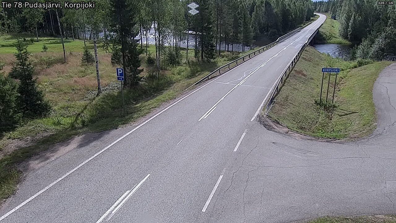 Weather Camera Image Väg 78 Pudasjärvi, Korpijoki, Pudasjärvi, Pohjois-Pohjanmaa