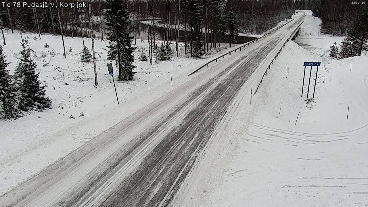 Kelikamerat Kuva Tie 78 Pudasjärvi, Korpijo, Pudasjärvi, Pohjois-Pohjanmaa