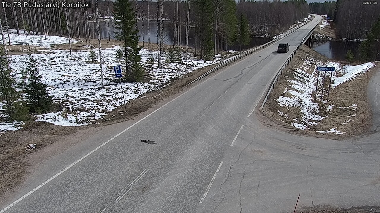 Weather Camera Image Road 78 Pudasjärvi, Korpijoki, Pudasjärvi, Pohjois-Pohjanmaa