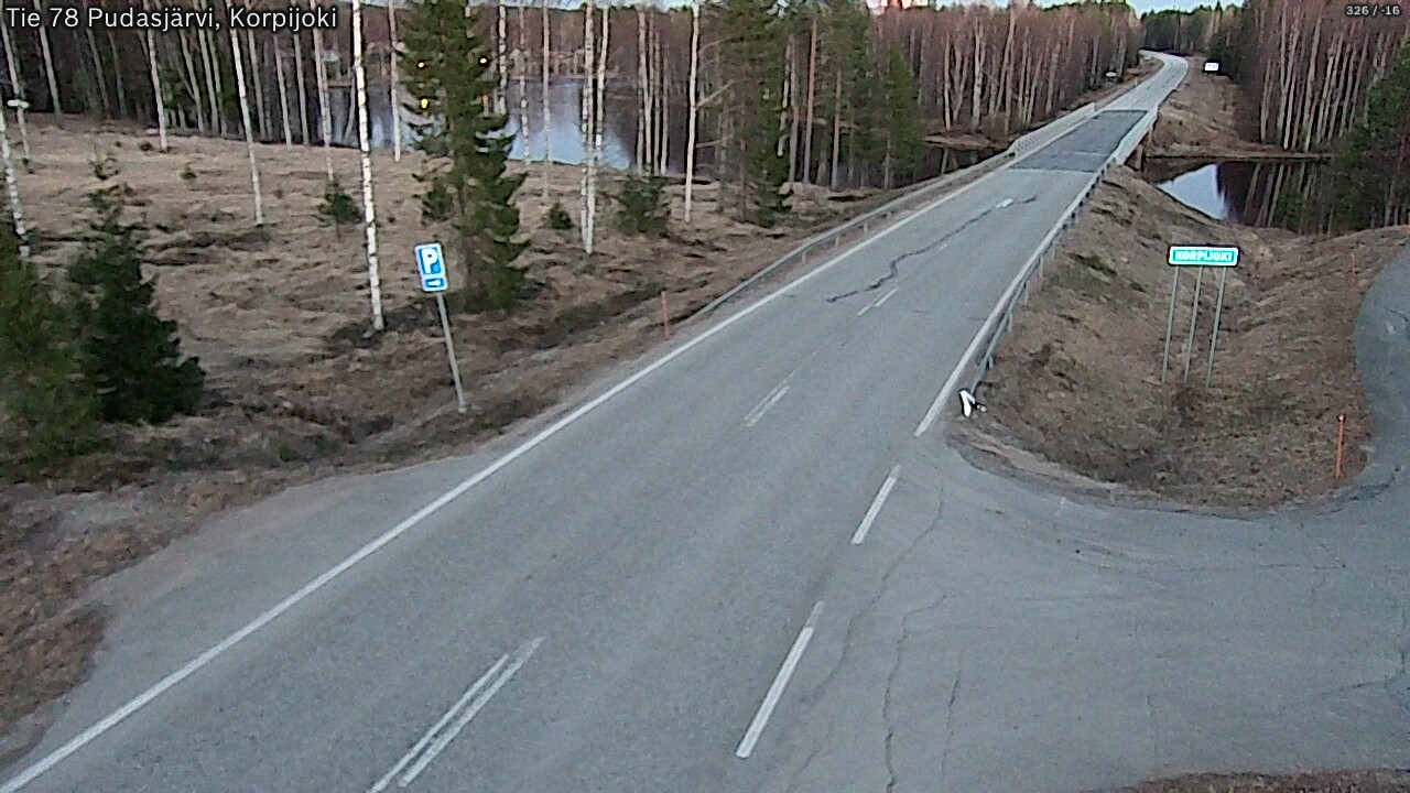 Kelikamerat Kuva Tie 78 Pudasjärvi, Korpijo, Pudasjärvi, Pohjois-Pohjanmaa