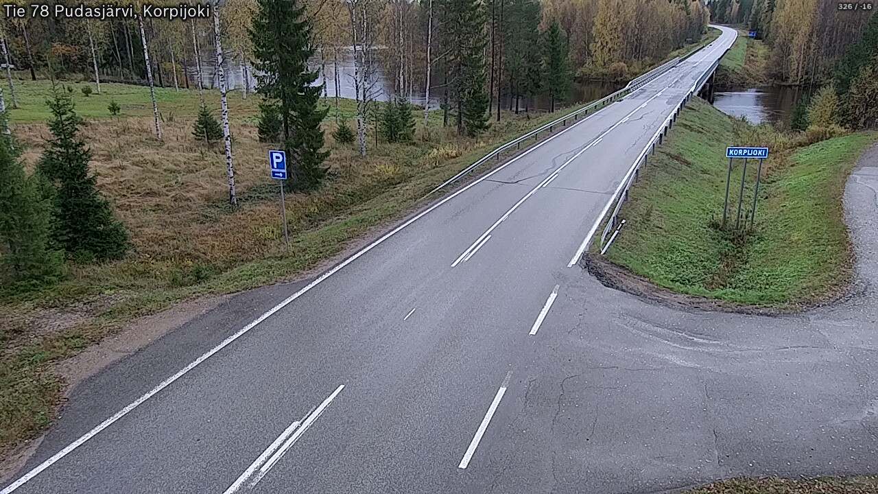 Weather Camera Image Road 78 Pudasjärvi, Korpijoki, Pudasjärvi, Pohjois-Pohjanmaa