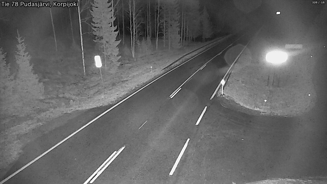 Kelikamerat Kuva Tie 78 Pudasjärvi, Korpijo, Pudasjärvi, Pohjois-Pohjanmaa