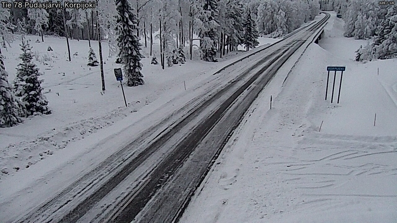 Kelikamerat Kuva Tie 78 Pudasjärvi, Korpijo, Pudasjärvi, Pohjois-Pohjanmaa