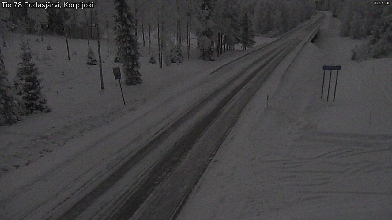 Kelikamerat Kuva Tie 78 Pudasjärvi, Korpijo, Pudasjärvi, Pohjois-Pohjanmaa