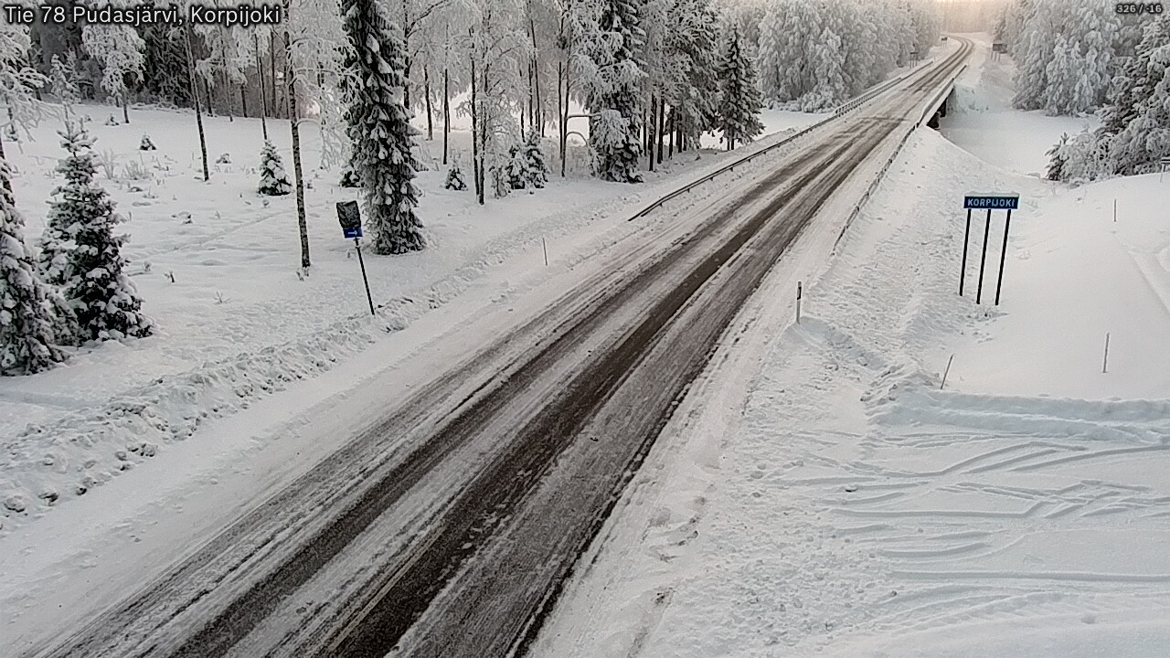Kelikamerat Kuva Tie 78 Pudasjärvi, Korpijo, Pudasjärvi, Pohjois-Pohjanmaa
