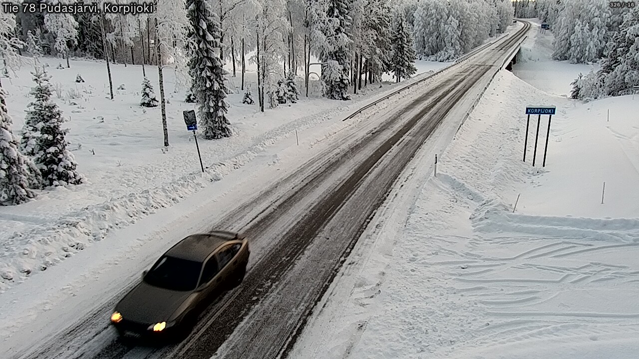 Kelikamerat Kuva Tie 78 Pudasjärvi, Korpijo, Pudasjärvi, Pohjois-Pohjanmaa