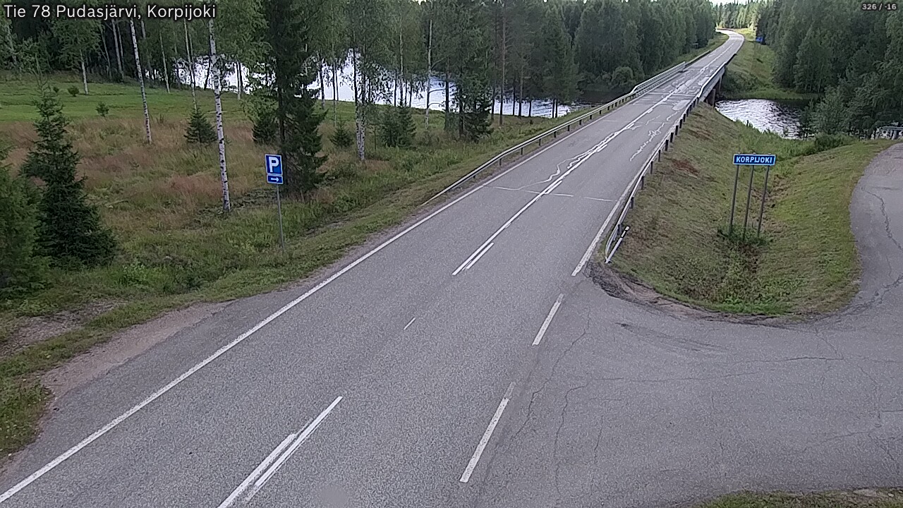 Weather Camera Image Väg 78 Pudasjärvi, Korpijoki, Pudasjärvi, Pohjois-Pohjanmaa