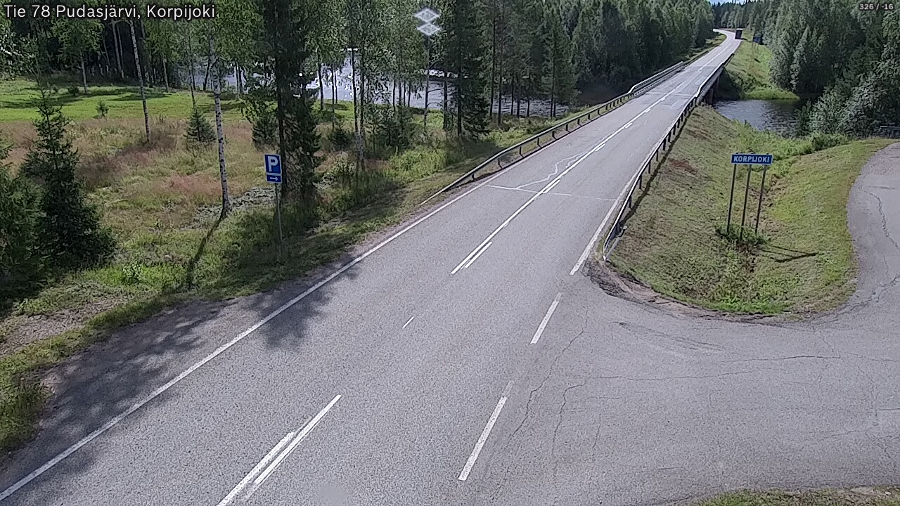 Weather Camera Image Väg 78 Pudasjärvi, Korpijoki, Pudasjärvi, Pohjois-Pohjanmaa