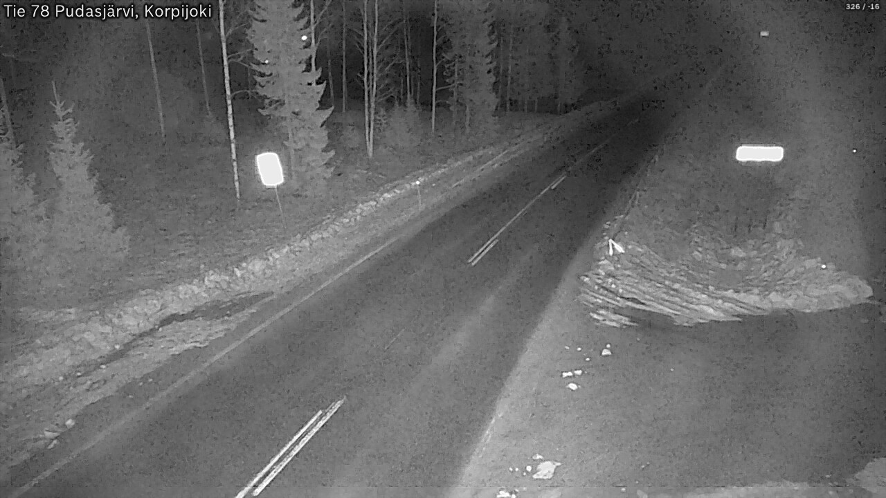 Kelikamerat Kuva Tie 78 Pudasjärvi, Korpijo, Pudasjärvi, Pohjois-Pohjanmaa