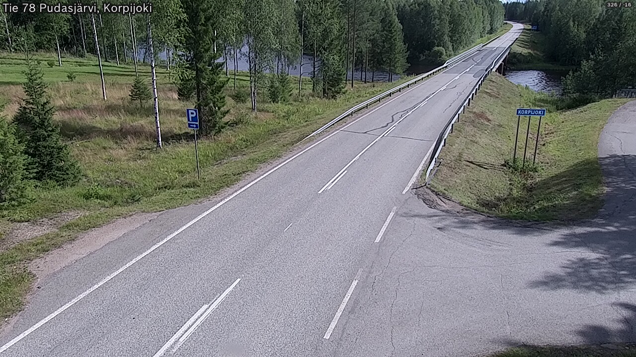 Weather Camera Image Väg 78 Pudasjärvi, Korpijoki, Pudasjärvi, Pohjois-Pohjanmaa