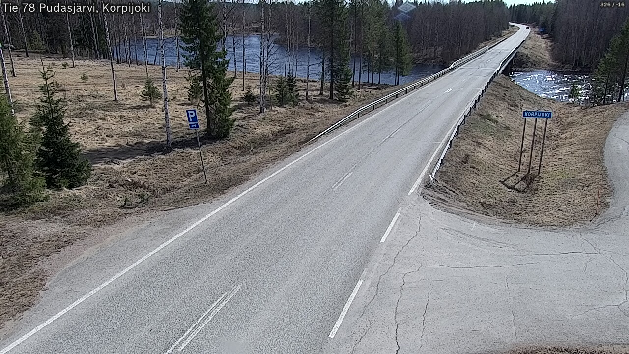 Kelikamerat Kuva Tie 78 Pudasjärvi, Korpijo, Pudasjärvi, Pohjois-Pohjanmaa