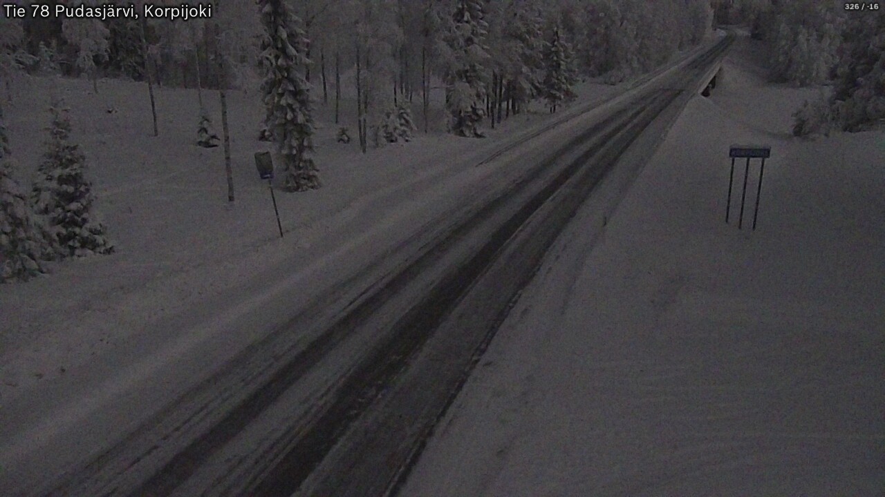 Kelikamerat Kuva Tie 78 Pudasjärvi, Korpijo, Pudasjärvi, Pohjois-Pohjanmaa