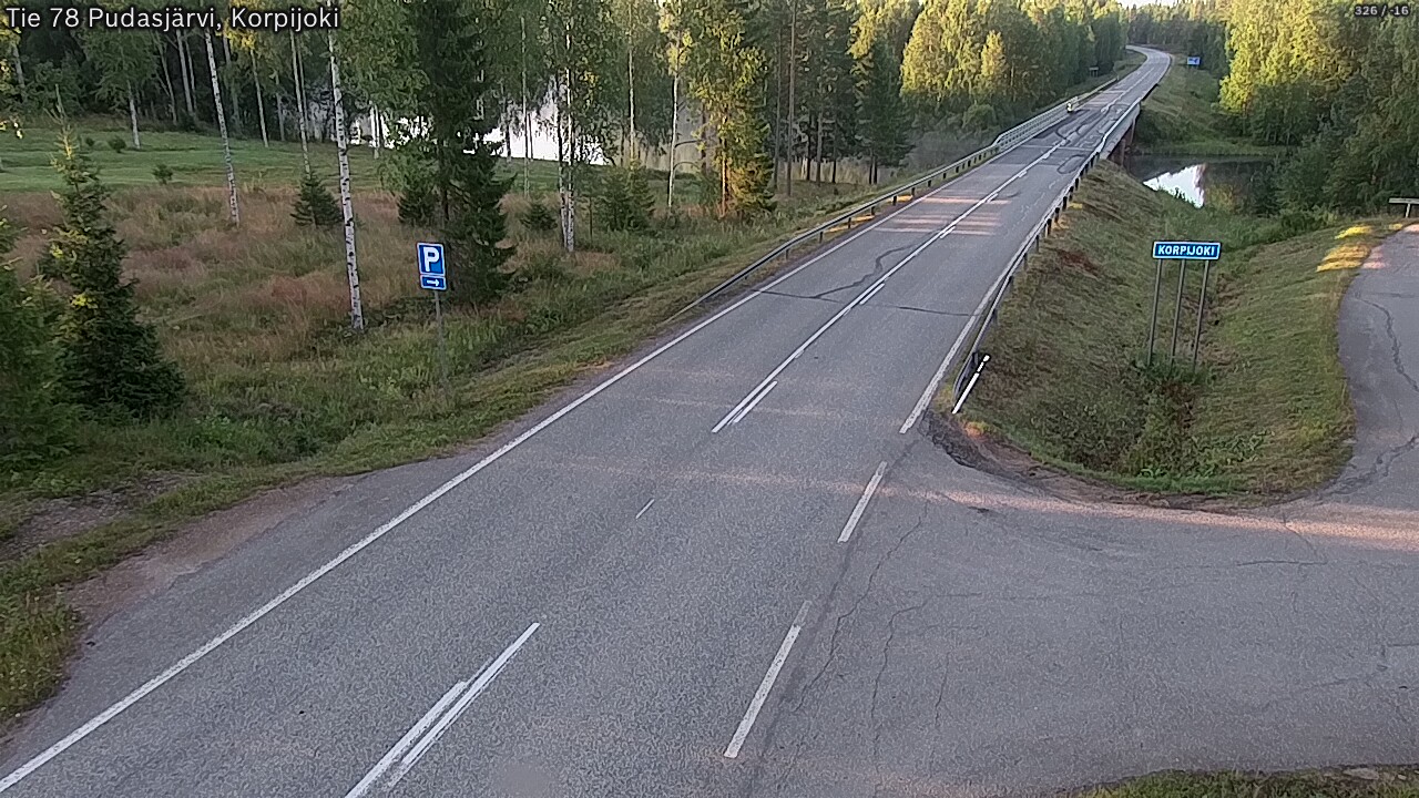 Weather Camera Image Väg 78 Pudasjärvi, Korpijoki, Pudasjärvi, Pohjois-Pohjanmaa